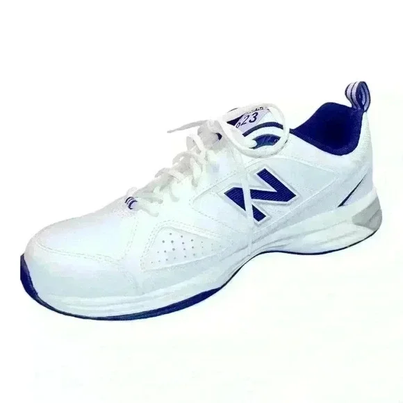 MSRP $105 LIKE NEW Balance Men's Fitness Multisport  Shoes Sz 11 White/NavyBlue - Picture 3 of 15